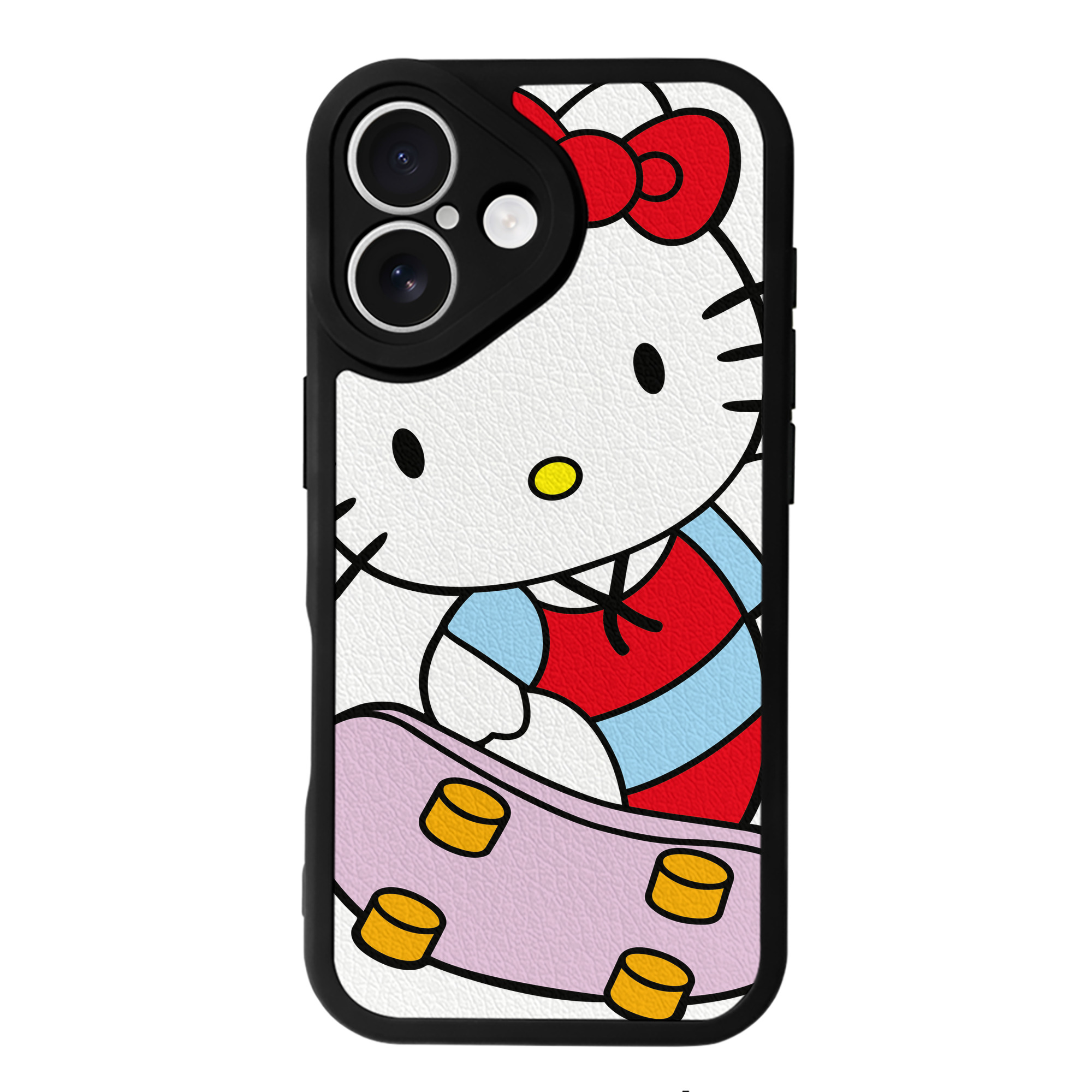 （画像用） Hello Kitty ハローキティ 【iPhone 16シリーズ対応】シリコンスマホケース（レザー調） 材質：シリコン